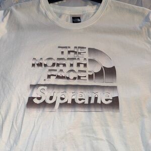 Supreme x The North Face Metallic Logo Tee – White – Size M